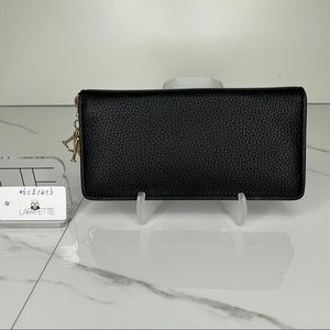 Dior Leather Flap Long Wallet-Black